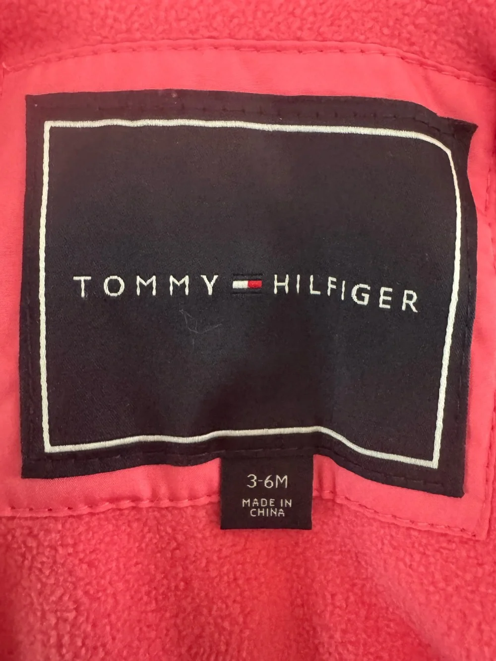 Toddler Tommy Hilfiger Quilted Hooded Jacket Hot Pink Size 3-6 Months